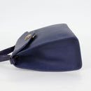 Christian Dior Hand Bag Leather 2way Purple Gold Auth 126994V-3