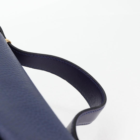 Christian Dior Hand Bag Leather 2way Purple Gold Auth 126994V