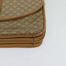 CELINE Macadam Canvas Shoulder Bag PVC Beige Gold Auth 126995-11