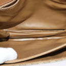 CELINE Macadam Canvas Shoulder Bag PVC Beige Gold Auth 126995-10