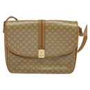 CELINE Macadam Canvas Shoulder Bag PVC Beige Gold Auth 126995-2