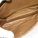 CELINE Macadam Canvas Shoulder Bag PVC Beige Gold Auth 126995-20