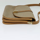 CELINE Macadam Canvas Shoulder Bag PVC Beige Gold Auth 126995-4