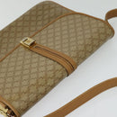 CELINE Macadam Canvas Shoulder Bag PVC Beige Gold Auth 126995-6