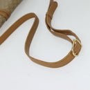 CELINE Macadam Canvas Shoulder Bag PVC Beige Gold Auth 126995-7