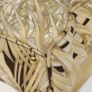 Salvatore Ferragamo Gancini Shoulder Bag Canvas Beige Gold Auth 126999-9