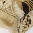 Salvatore Ferragamo Gancini Shoulder Bag Canvas Beige Gold Auth 126999-16