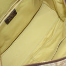 Salvatore Ferragamo Gancini Shoulder Bag Canvas Beige Gold Auth 126999-11