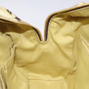 Salvatore Ferragamo Gancini Shoulder Bag Canvas Beige Gold Auth 126999-19