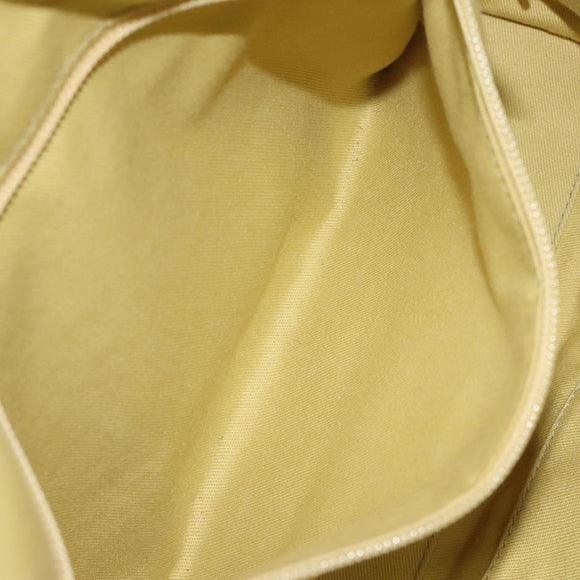 Salvatore Ferragamo Gancini Shoulder Bag Canvas Beige Gold Auth 126999