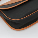 SAINT LAURENT Shoulder Bag PVC Black Gold Auth 127010-11