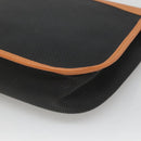 SAINT LAURENT Shoulder Bag PVC Black Gold Auth 127010-12