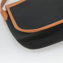 SAINT LAURENT Shoulder Bag PVC Black Gold Auth 127010-13