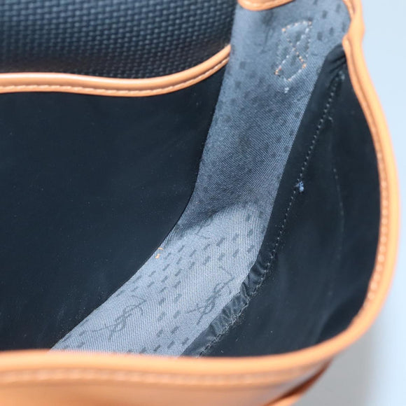 SAINT LAURENT Shoulder Bag PVC Black Gold Auth 127010