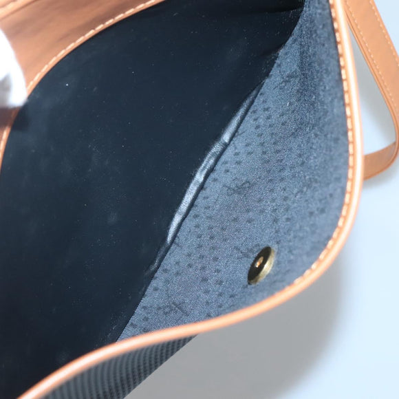 SAINT LAURENT Shoulder Bag PVC Black Gold Auth 127010