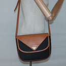 SAINT LAURENT Shoulder Bag PVC Black Gold Auth 127010-21