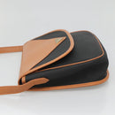 SAINT LAURENT Shoulder Bag PVC Black Gold Auth 127010-5