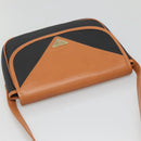 SAINT LAURENT Shoulder Bag PVC Black Gold Auth 127010-6