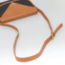 SAINT LAURENT Shoulder Bag PVC Black Gold Auth 127010-7