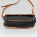 SAINT LAURENT Shoulder Bag PVC Black Gold Auth 127010-9