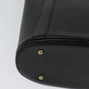 MCM Studs Hand Bag Leather Black Gold Auth 127014-15