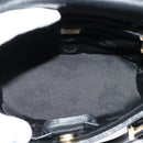 MCM Studs Hand Bag Leather Black Gold Auth 127014-10