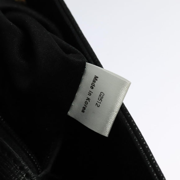 MCM Studs Hand Bag Leather Black Gold Auth 127014