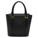 MCM Studs Hand Bag Leather Black Gold Auth 127014-2