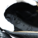 MCM Studs Hand Bag Leather Black Gold Auth 127015-18
