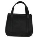 MCM Studs Hand Bag Leather Black Gold Auth 127015-3