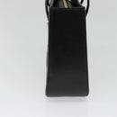 MCM Studs Hand Bag Leather Black Gold Auth 127015-5