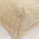 BVLGARI Logo Mania Shoulder Bag Canvas Beige Silver Auth 127021-17