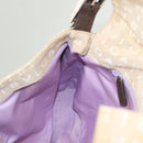 BVLGARI Logo Mania Shoulder Bag Canvas Beige Silver Auth 127021-20