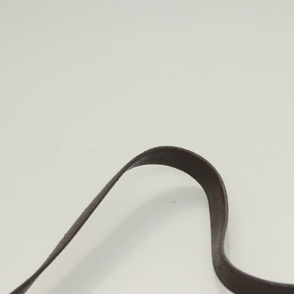 BVLGARI Logo Mania Shoulder Bag Canvas Beige Silver Auth 127021