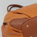 MCM Shoulder Bag Leather Brown Gold Auth 127023-13