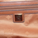MCM Shoulder Bag Leather Brown Gold Auth 127023-14