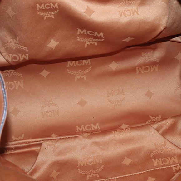 MCM Shoulder Bag Leather Brown Gold Auth 127023