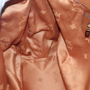 MCM Shoulder Bag Leather Brown Gold Auth 127023-17