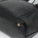 MCM Studs Tote Bag Leather Black Gold Auth 127024-12