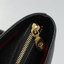 MCM Studs Tote Bag Leather Black Gold Auth 127024-15