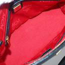 MCM Studs Tote Bag Leather Black Gold Auth 127024-17