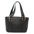 MCM Studs Tote Bag Leather Black Gold Auth 127024-3