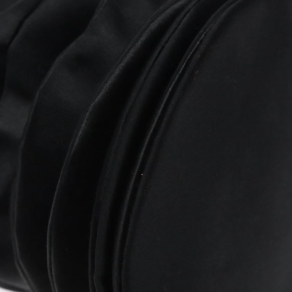 FENDI Shoulder Bag Satin Black Auth 127026