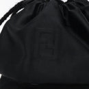 FENDI Shoulder Bag Satin Black Auth 127026-17
