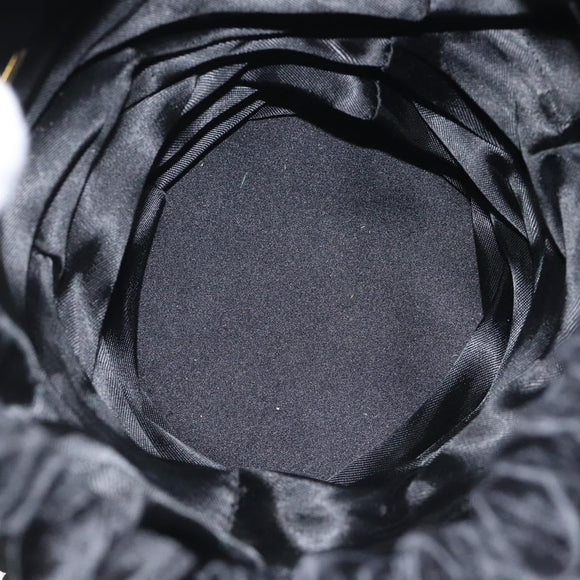 FENDI Shoulder Bag Satin Black Auth 127026