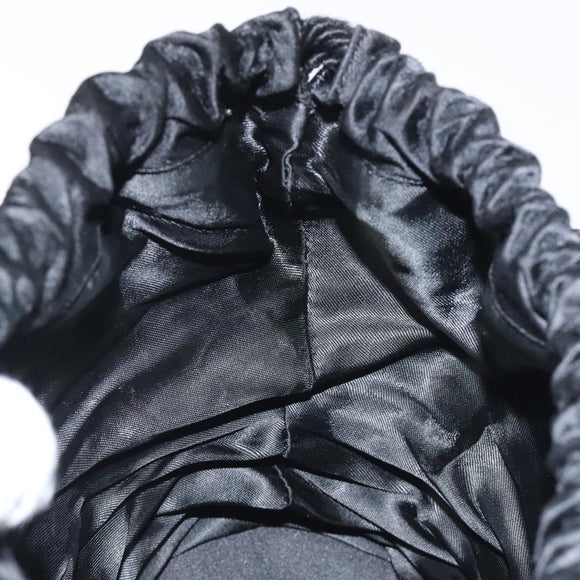 FENDI Shoulder Bag Satin Black Auth 127026