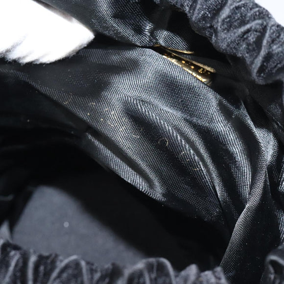 FENDI Shoulder Bag Satin Black Auth 127026