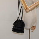 FENDI Shoulder Bag Satin Black Auth 127026-20