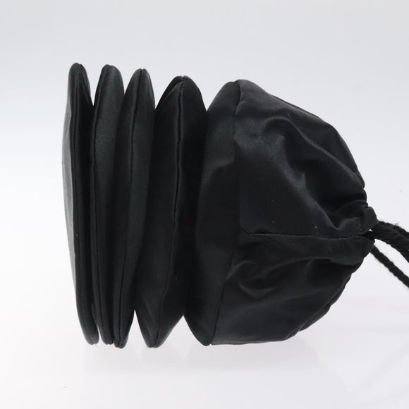 FENDI Shoulder Bag Satin Black Auth 127026