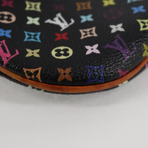LOUIS VUITTON Monogram Multicolor Pochette GM Pouch Black M60027 LV Auth 127036V